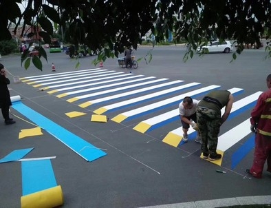 南阳南阳彩色路面标线施工